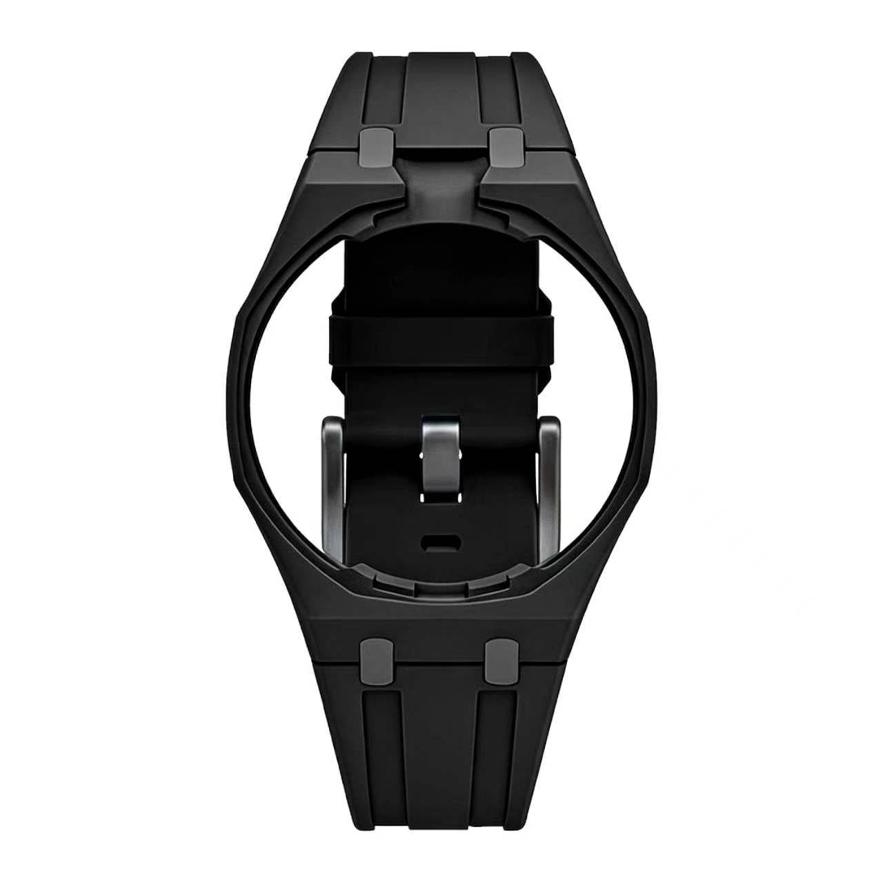 Rubber strap & Case for the Swatch x AP Royal Pop Ocho Negro
