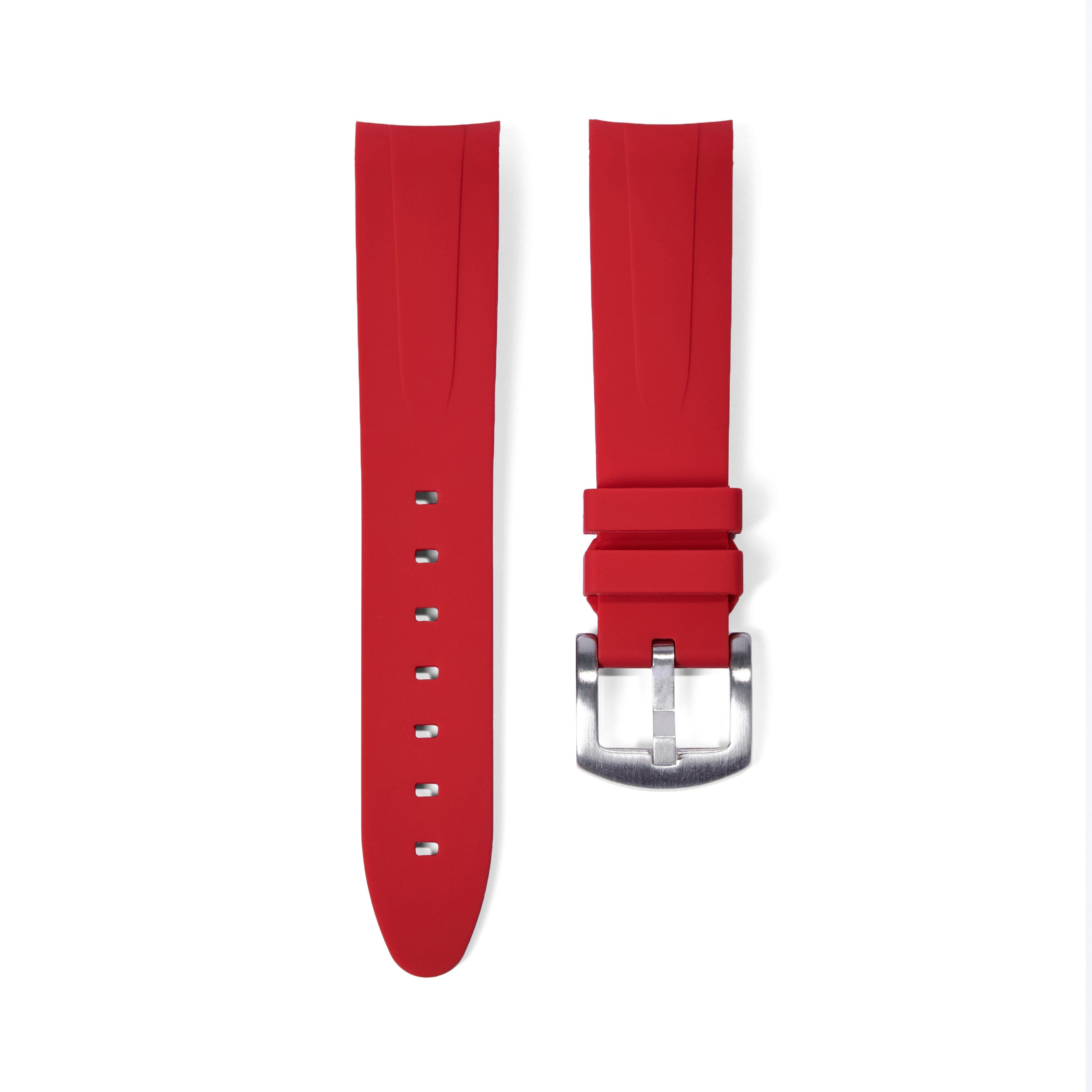Red FKM Vulcanized Rubber Strap for Rolex and Omega OP41, Datejust
