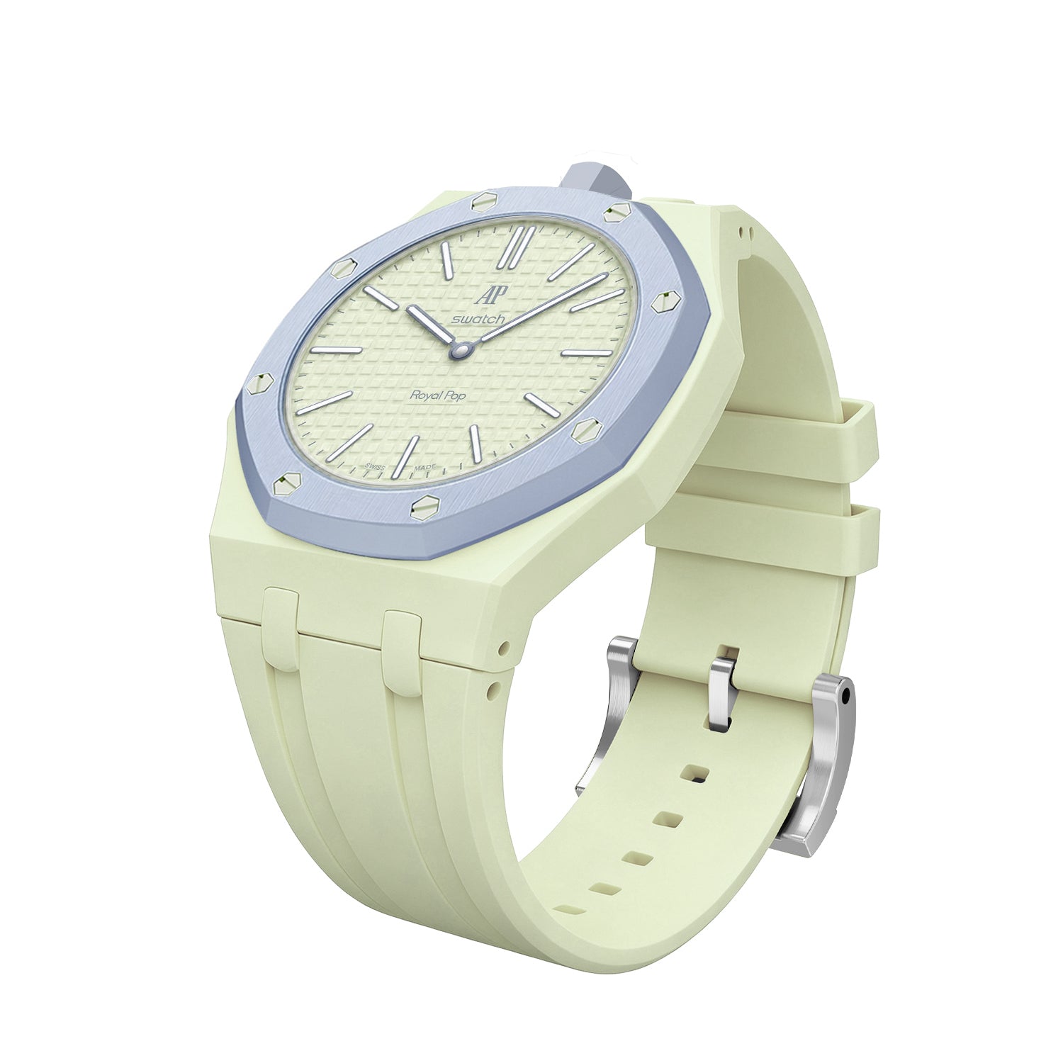 Rubber strap & Case for the Swatch x AP Royal Pop Blaue Acht