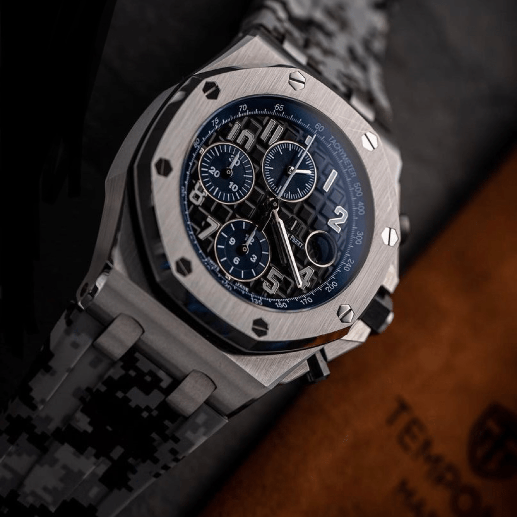 Cinturino In Gomma Tempomat Mimetico Per Audemars Piguet Royal Oak Offshore 44mm - Foto 5