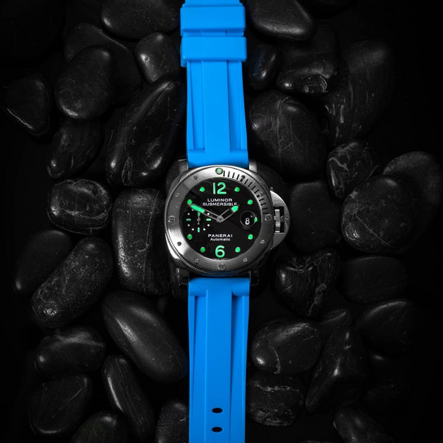 Panerai blue store rubber strap