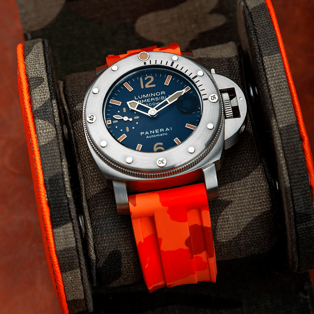 Panerai orange rubber strap best sale