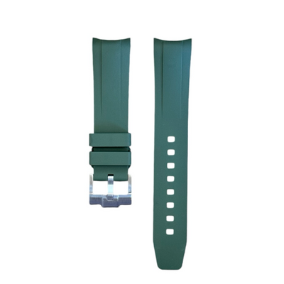 Green FKM Rubber strap for Tudor Black Bay 58