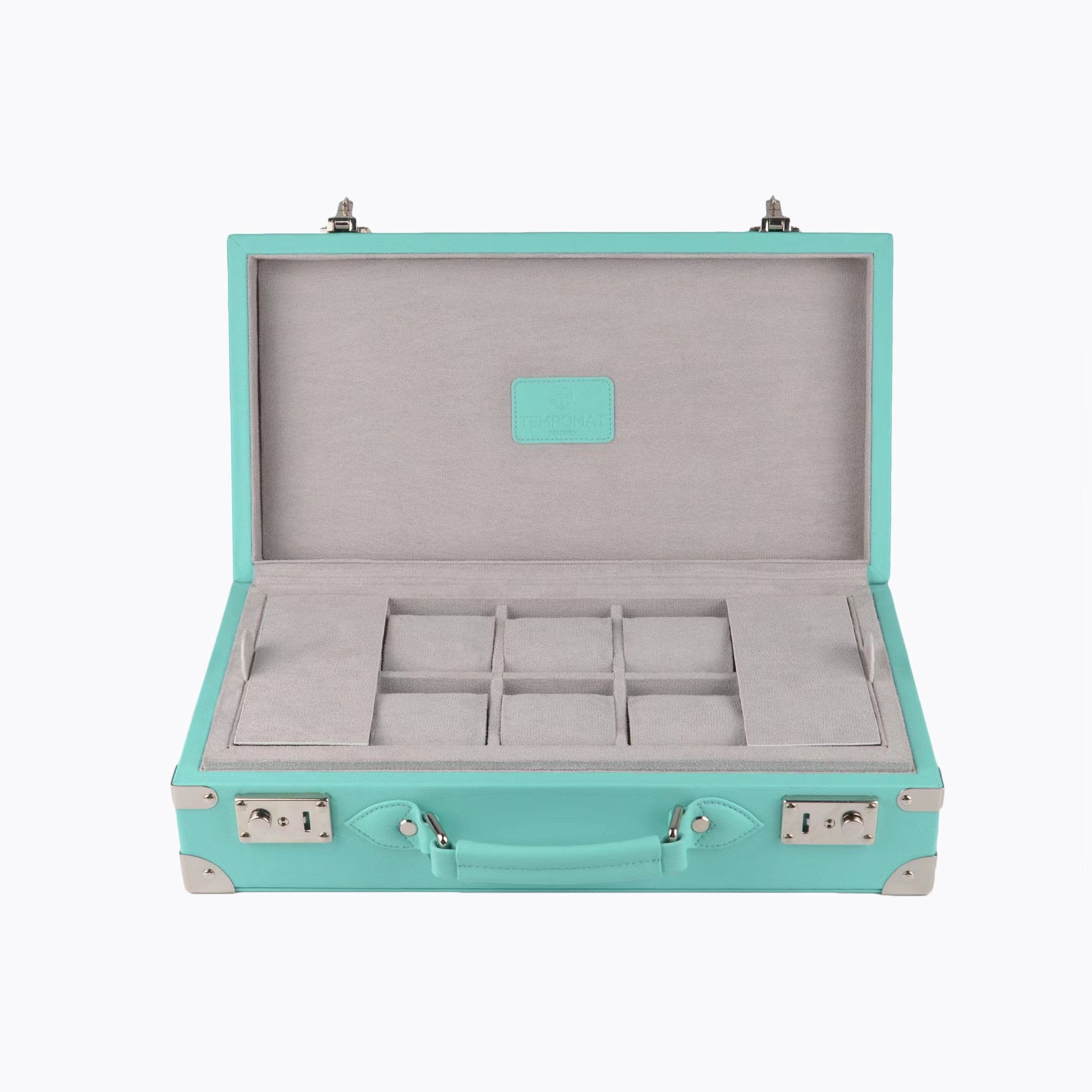 Tiffany Blue Saffiano Leather Collector Watch Box | Tempomat Madrid