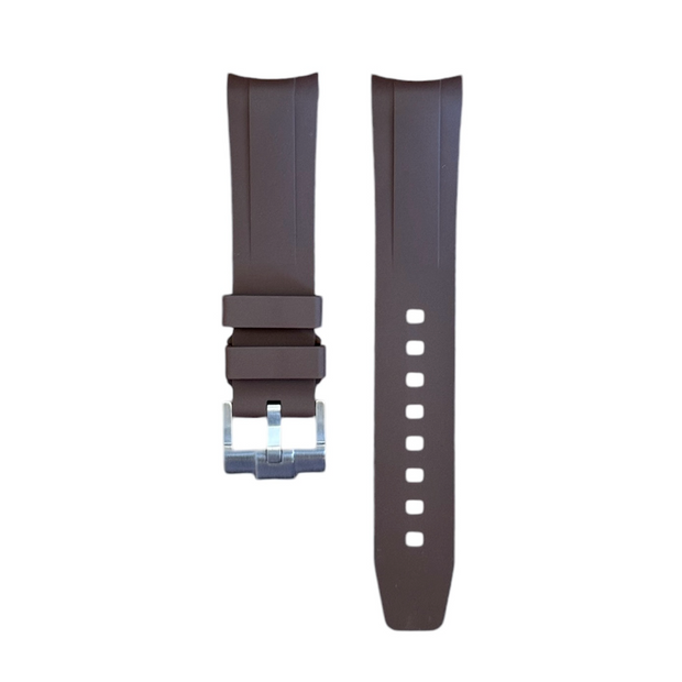 Brown FKM Rubber strap for Tudor Black Bay 58