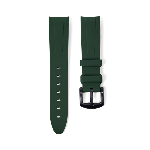 Tempomat Madrid, 21mm Green rubber strap for rolex, 21mm rubber strap for omega