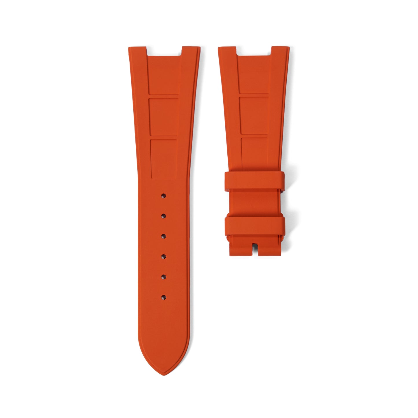 FKM Vulcanized Orange Rubber Strap for Patek Nautilus - Tempomat Madrid