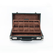 Tempomat Madrid, Green Saffiano leather watch box for collectors