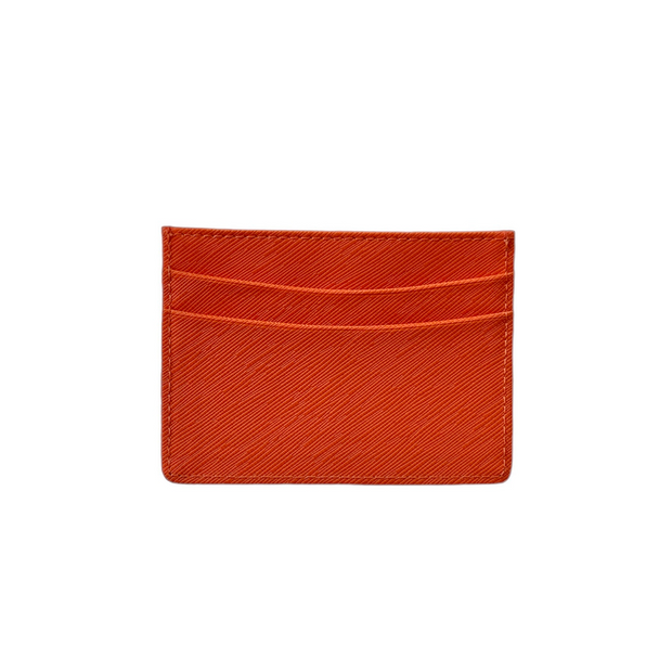 Orange Saffiano Card Holder