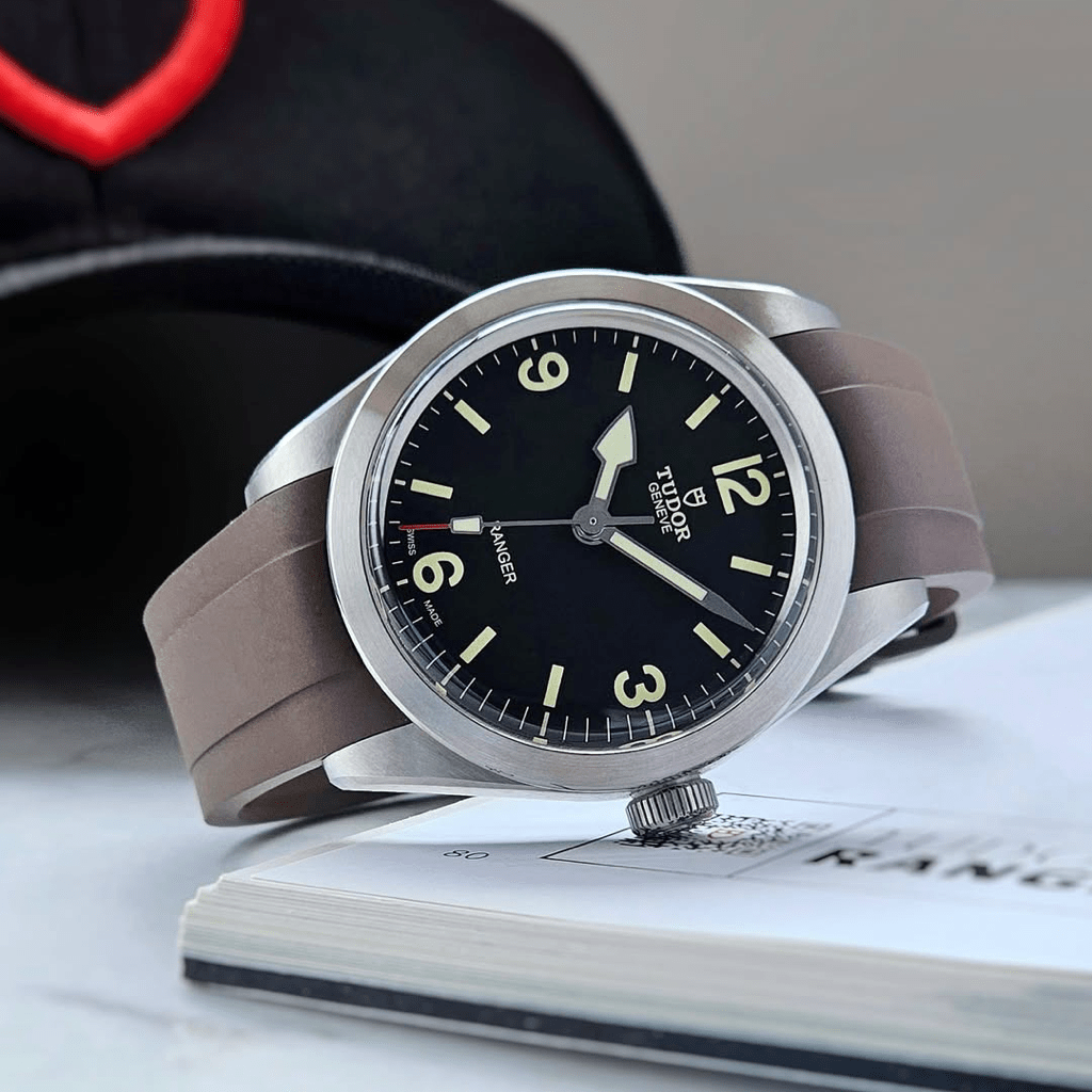 Brown FKM Rubber strap for Tudor Black Bay 58 - Tempomat Madrid