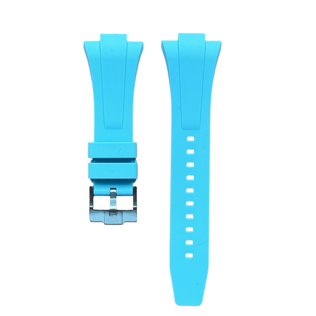 Tissot prx 35mm, prx 40mm rubber strap, miami blue 