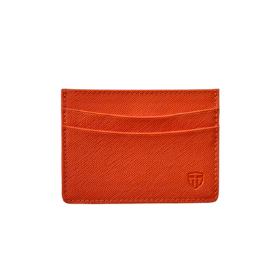 Orange Saffiano Card Holder