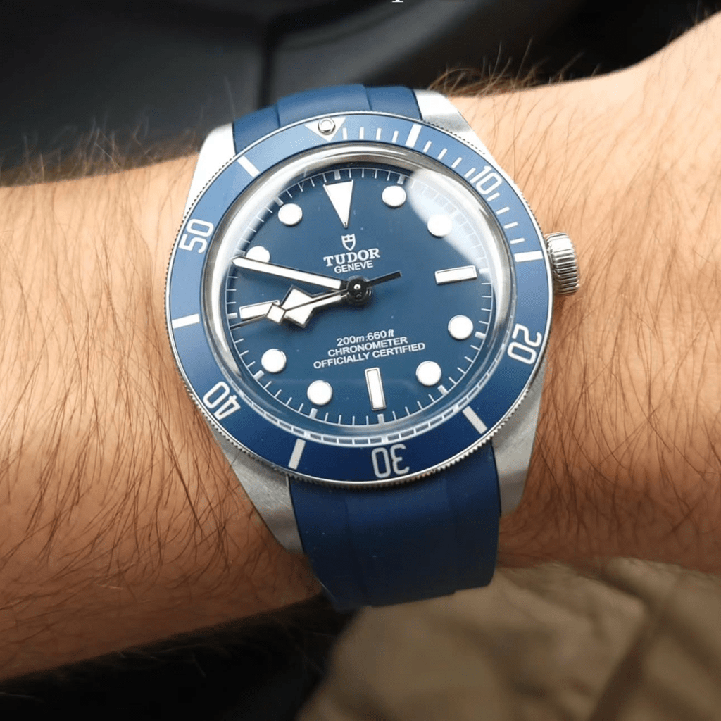 Correa de caucho FKM azul para Tudor Black Bay 58 - Tempomat Madrid