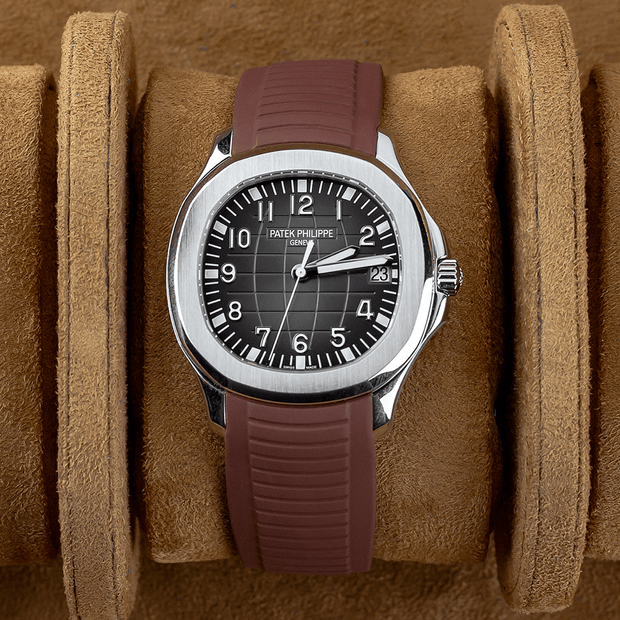 Brown FKM Vulcanized Rubber Strap for Patek Philippe Aquanaut
