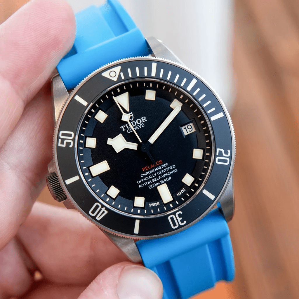 ㊲PANERAI 24mm-22mm Blue Miami Strap for Panerai, Seiko, universal fit 22mm