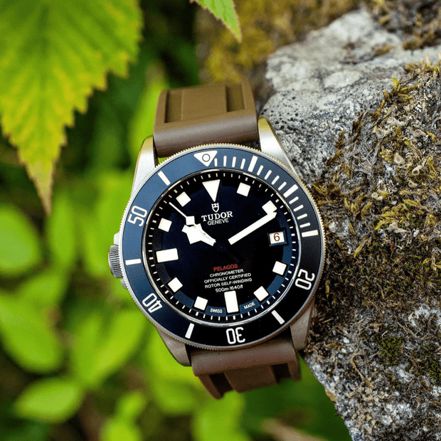 Brown Rubber Strap for Panerai Seiko universal fit 22mm