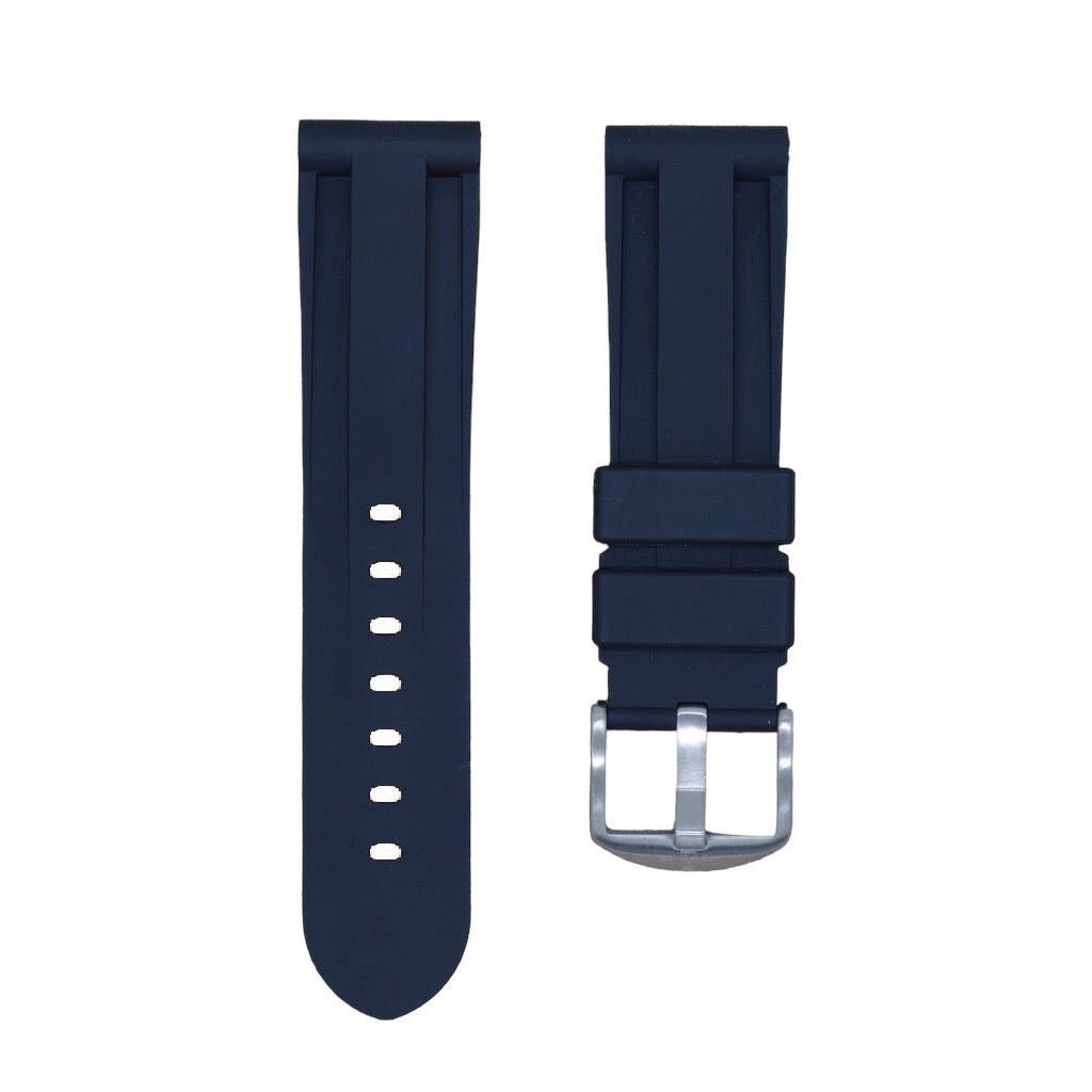 24mm Black Rubber Strap - Tempomat Madrid