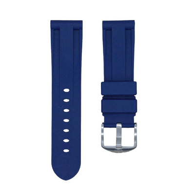 Tempomat Madrid, Navy Blue Rubber Strap for Panerai, Seiko, Breitling, Tag Heuer Universal 24mm