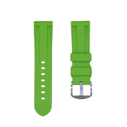 Tempomat Madrid, Lime Green Rubber Strap for Panerai, Seiko, Breitling, Tag Heuer Universal 24mm