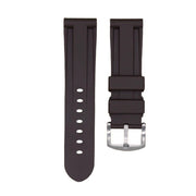 Tempomat Madrid, Brown Rubber Strap for Panerai, Seiko, Breitling, Tag Heuer Universal 24mm