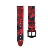 Tempomat Madrid, 20mm Red camo rubber strap for rolex, 20mm rubber strap for omega