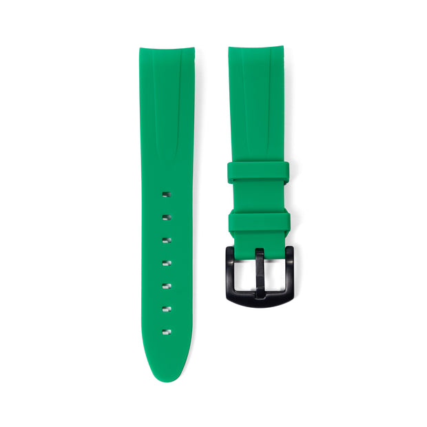 Tempomat Madrid, 20mm Green Fluor rubber strap for rolex, 20mm rubber strap for omega