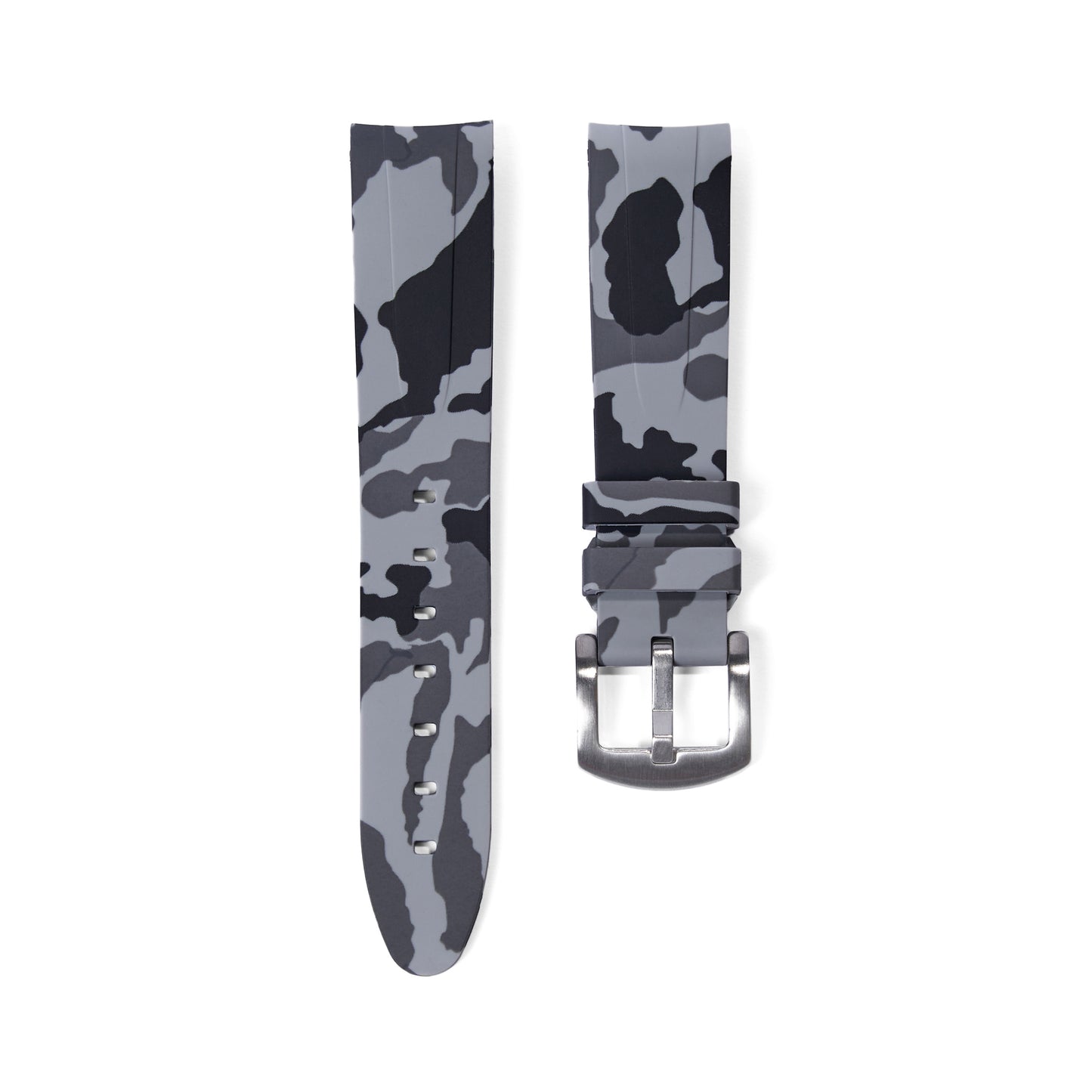 Correa de caucho curva 20mm Gris Camo - Tempomat Madrid