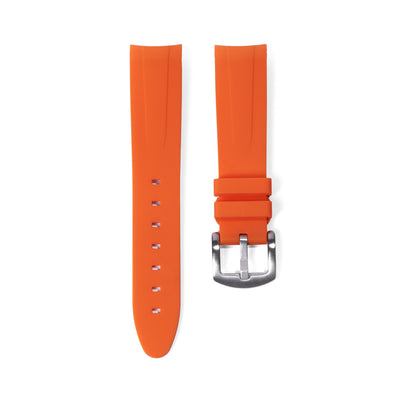 Tempomat Madrid, 20mm orange rubber strap for rolex, 20mm rubber strap for omega