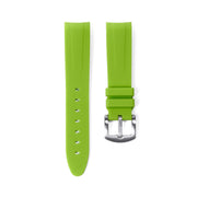 Tempomat Madrid, 20mm Lime Green rubber strap for rolex, 20mm rubber strap for omega