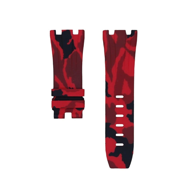 Red Camouflage Rubber Strap for Audemars Piguet, 44mm ap offshore ...