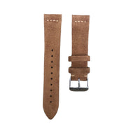 Tempomat Madrid, Camel Brown suede Leather Strap for Rolex & Omega, 20mm universal fit