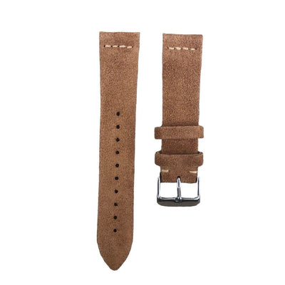 Tempomat Madrid, Camel Brown suede Leather Strap for Rolex & Omega, 20mm universal fit