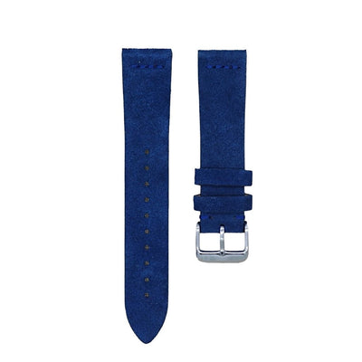 Tempomat Madrid, Navy Blue suede Leather Strap for Rolex & Omega, 20mm universal fit