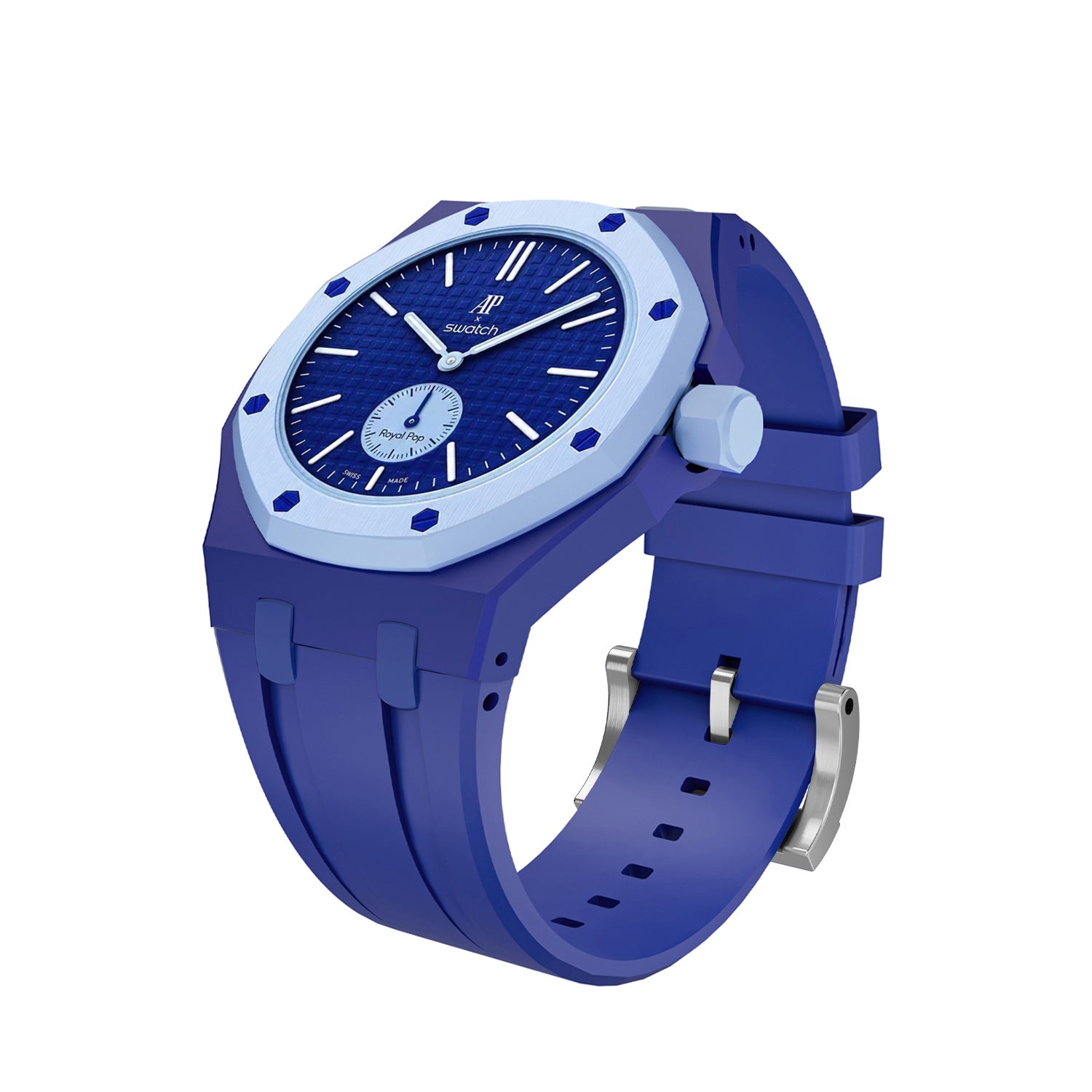 Rubber strap & Case for the Swatch x AP Royal Pop Lan Ba