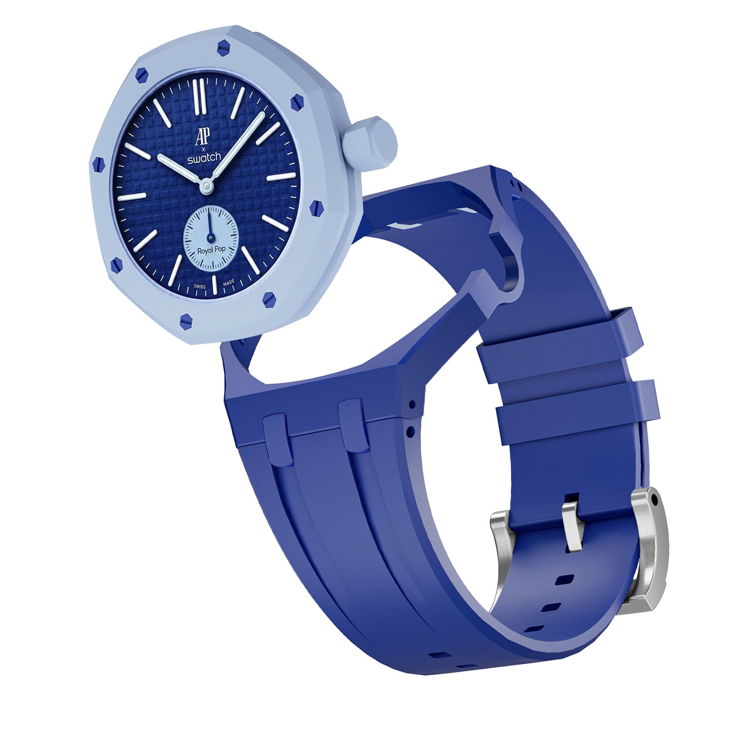 Rubber strap & Case for the Swatch x AP Royal Pop Lan Ba