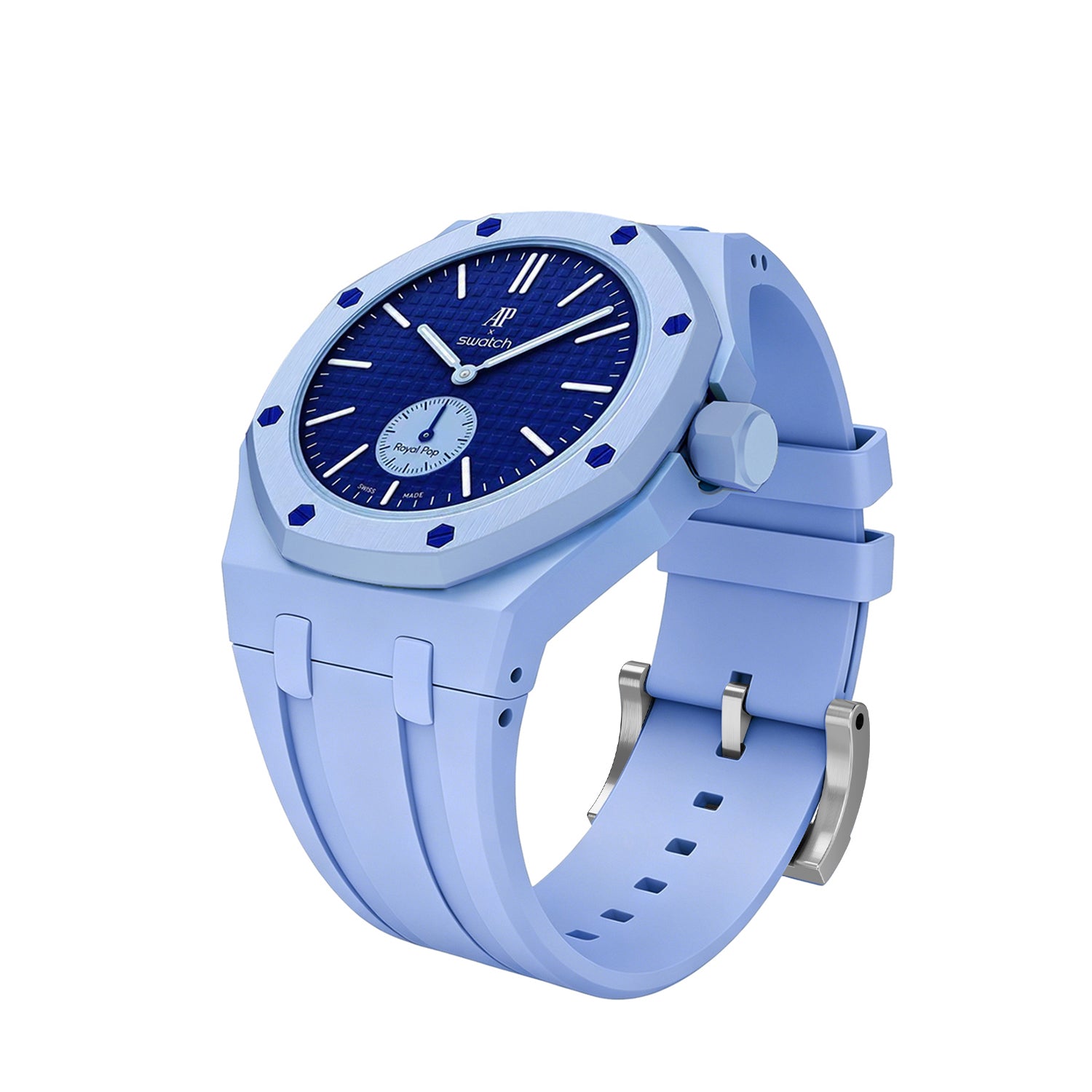 Rubber strap & Case for the Swatch x AP Royal Pop Lan Ba