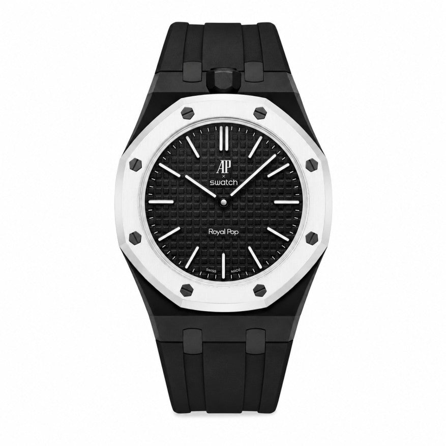 Swatch Audemars Piguet  Pop ブラック Rubber strap & Case for the Swatch x AP Royal Pop Ocho Negro