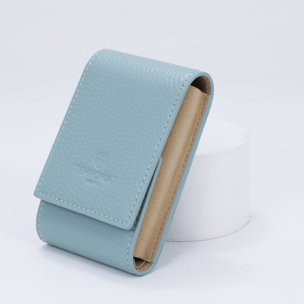 Blue Leather Pouch