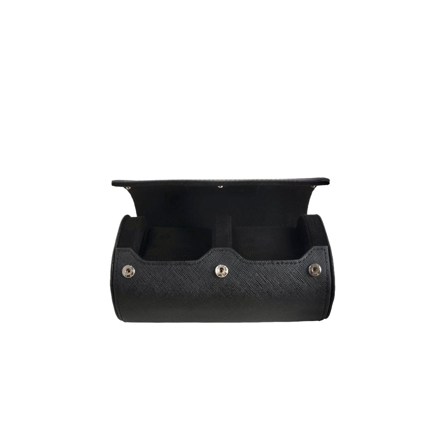 Estuche de reloj de piel saffiano de 2 piezas