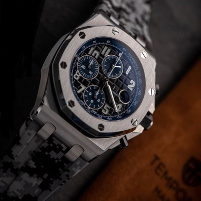 Tempomat Madrid, Digital Camouflage Rubber Strap for Audemars Piguet, royal oak offshore 42mm