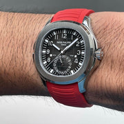 Tempomat Madrid  affordable luxury watch accessories, red FKM vulcanized rubber straps for patek philippe aquanaut 