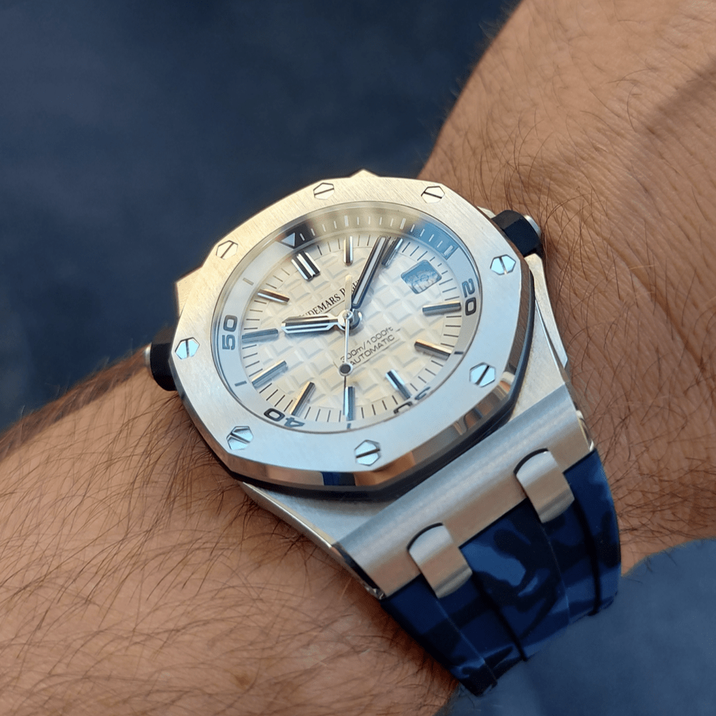 Blue Camo Rubber Strap for AP 42mm - Tempomat Madrid