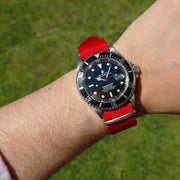 Tempomat Madrid, Red Nato Strap for Rolex & Omega, 20mm universal fit