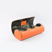 Tempomat Madrid, Orange Camouflage Saffiano leather watch roll for collectors