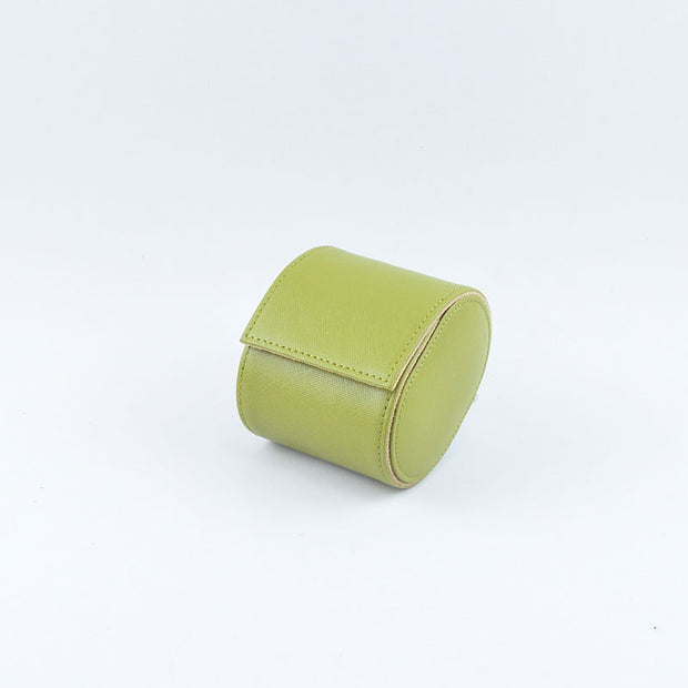 Tempomat Madrid, Mint Green Saffiano leather watch roll for collectors