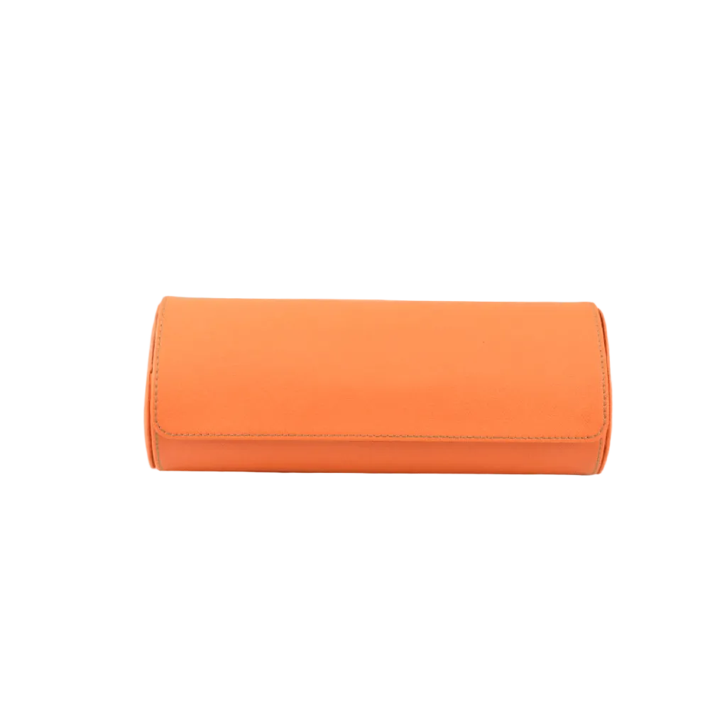 Estuche de reloj de piel saffiano naranja - Tempomat Madrid