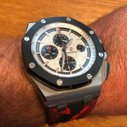 Tempomat Madrid  affordable luxury watch accessories, 44mm red camo rubber straps for audemars piguet royal oak offshore 