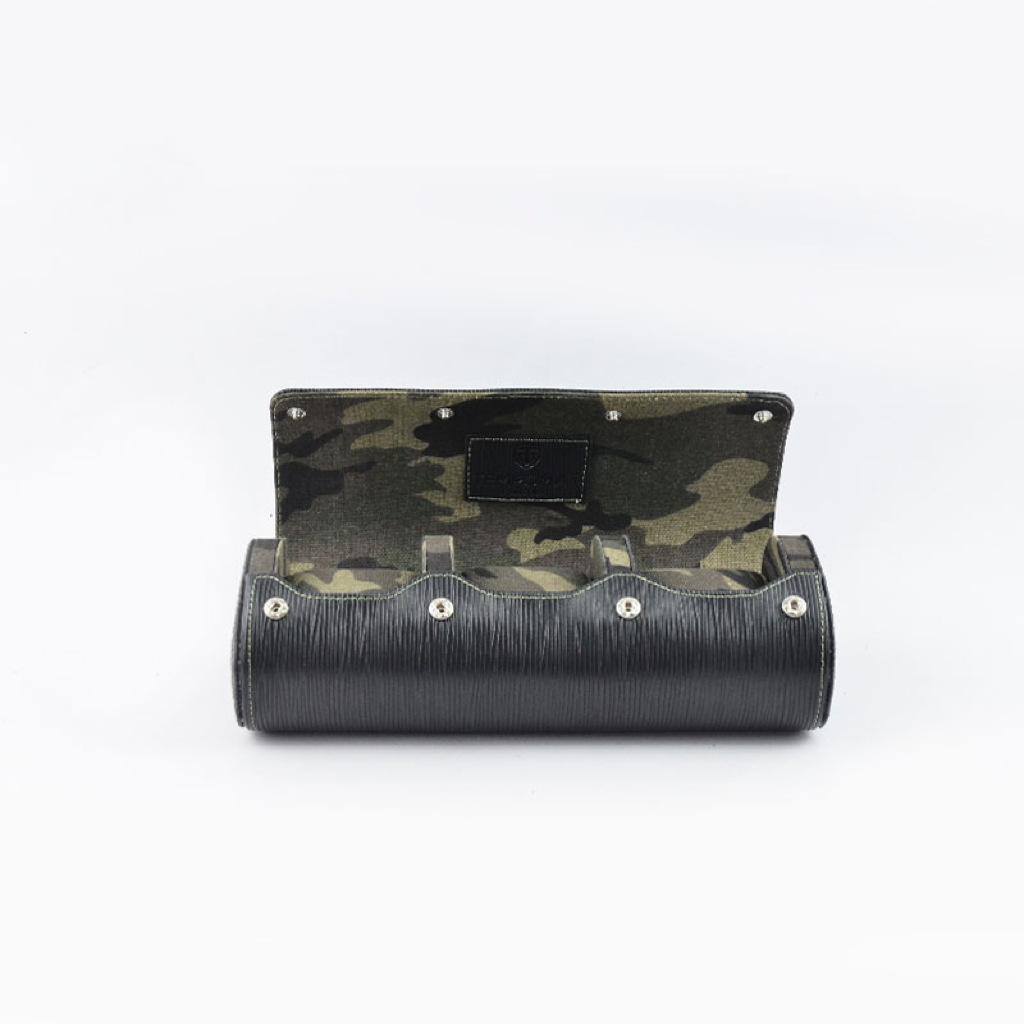 Black Epi Saffiano Leather Watch Roll – Tempomat Madrid