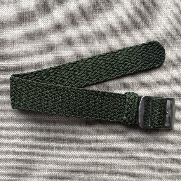 Tempomat Madrid, Military Green Perlon Strap for Rolex & Omega, 20mm universal fit