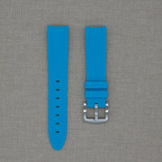 Tempomat Madrid  affordable luxury watch accessories, 21mm curved ended fitted blue miami rubber strap for rolex and omega